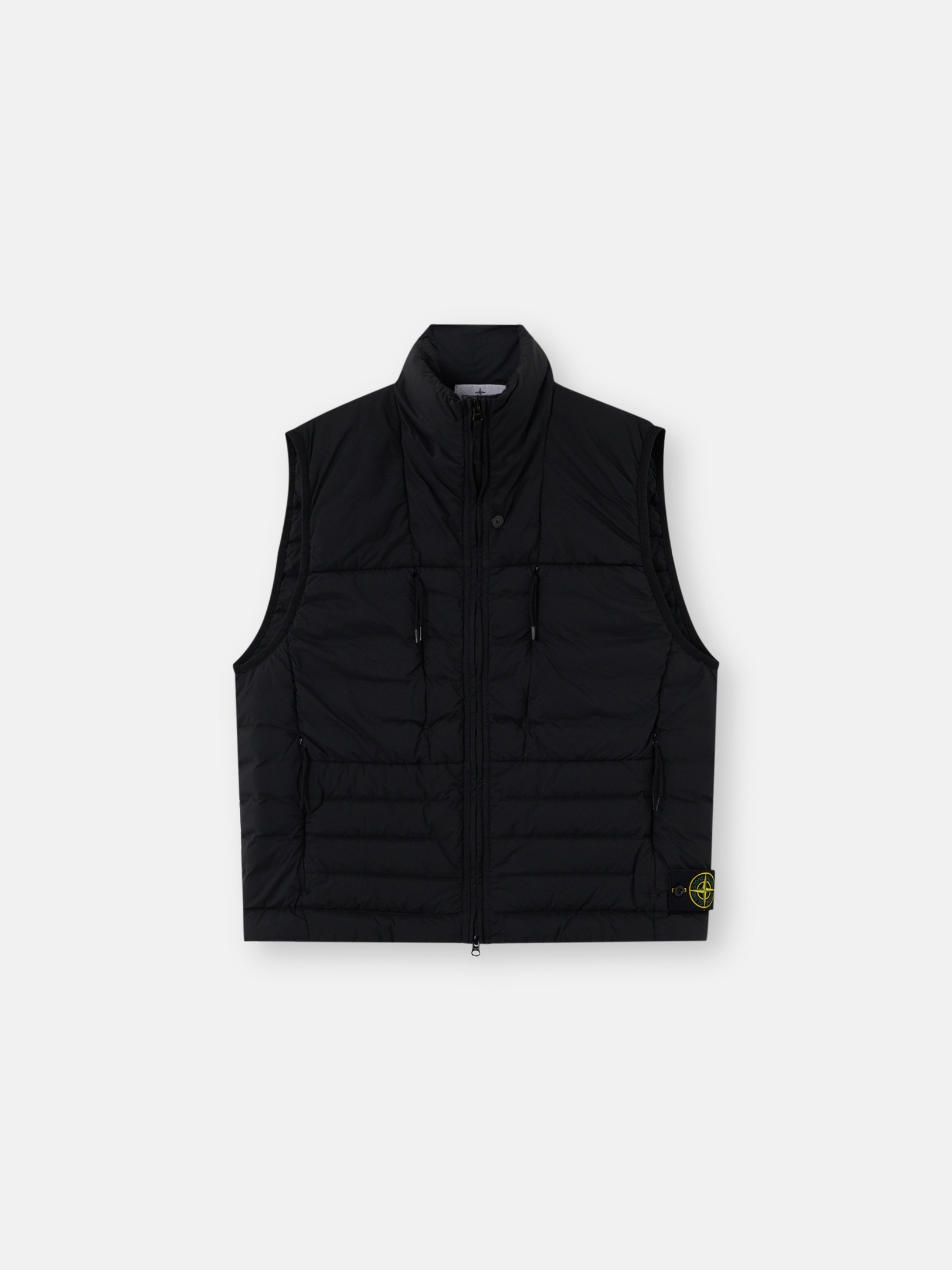 Black Down vest with anti-drop finish G100011 SEAMLESS TUNNEL