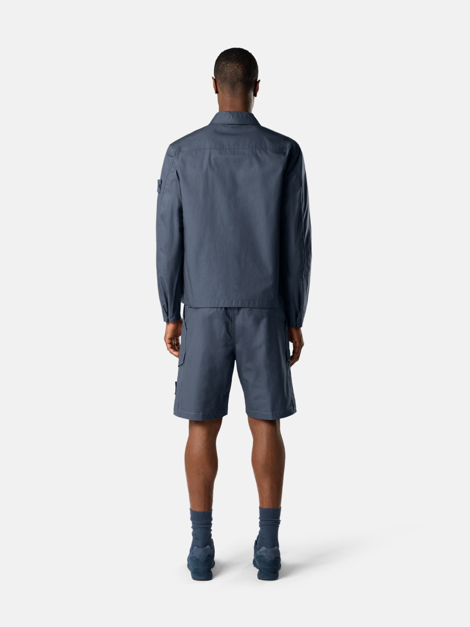 Slate Blue Windproof and breathable comfort-fit cargo shorts 