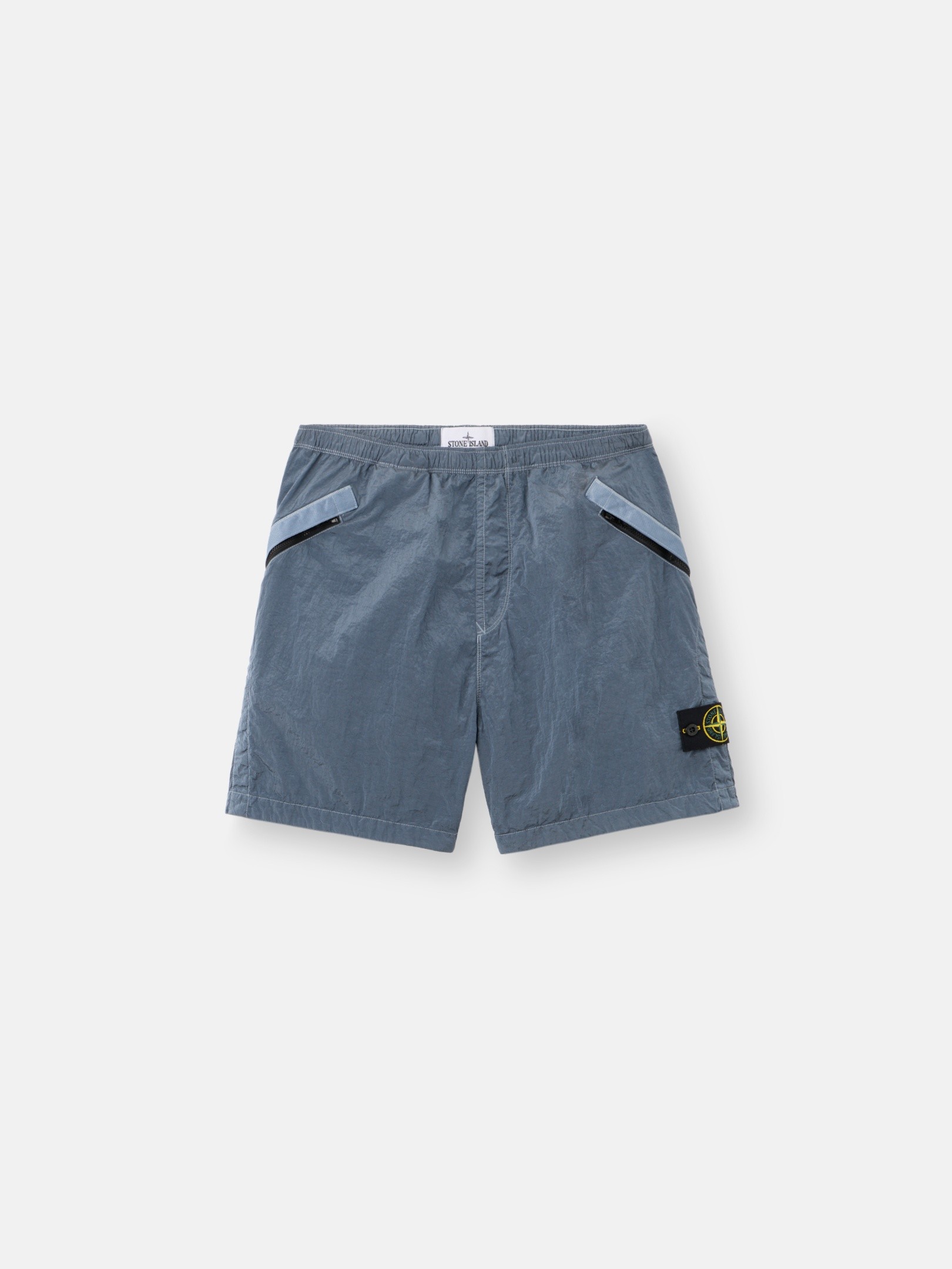Avio Blue Comfort-fit shorts with elasticated waist L100008 NYLON 