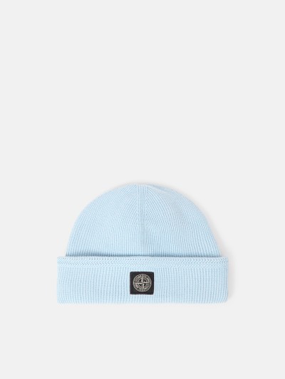 Sky Blue Beanie with Compass logo patch N100102 RIBBED SOFT