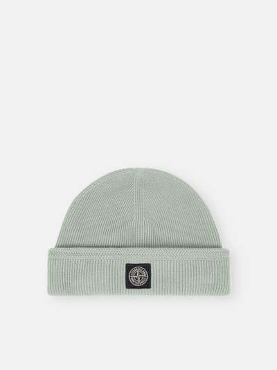 Sage Green Beanie with Compass logo patch N100102 RIBBED SOFT