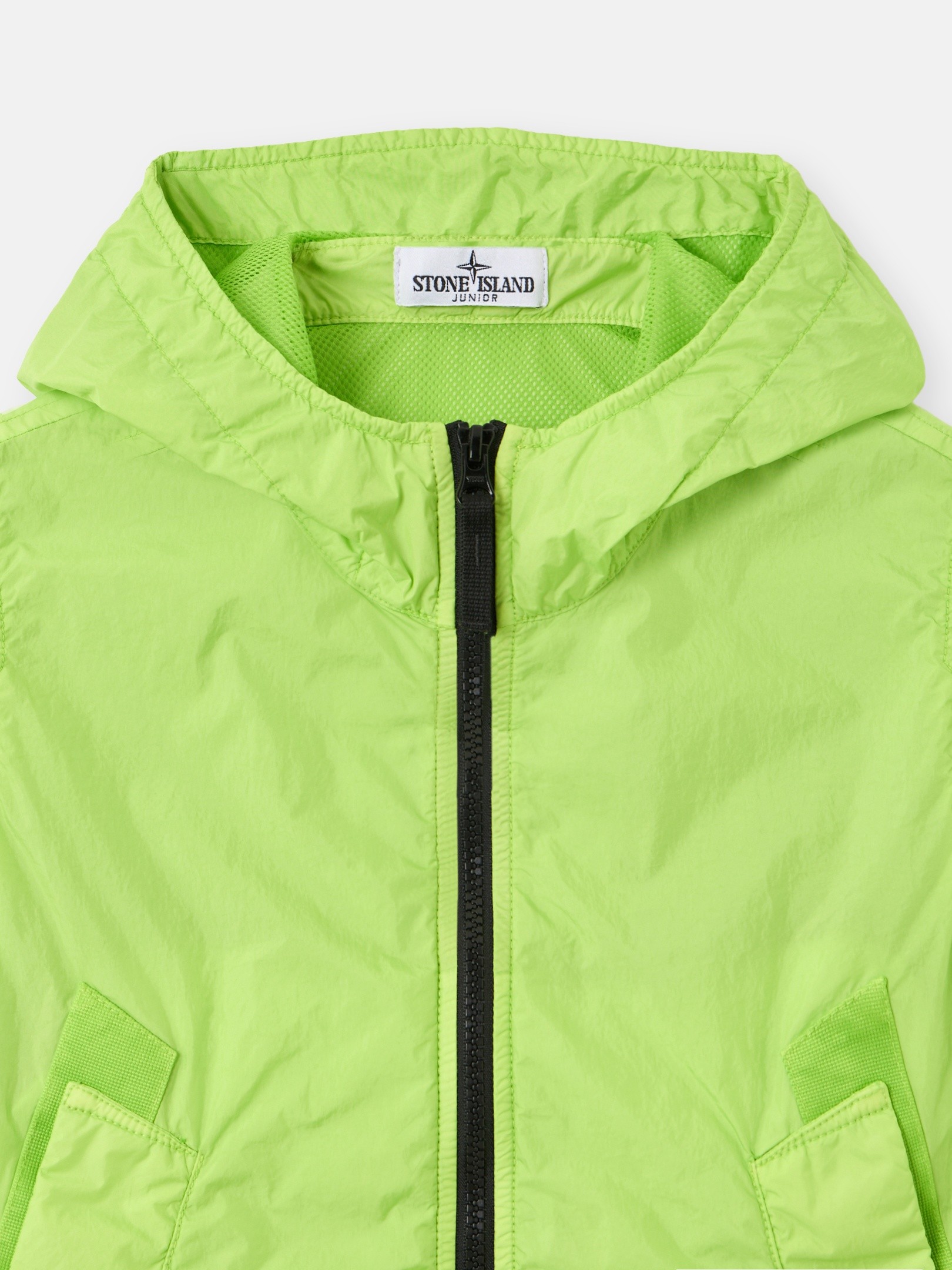 Lime Hooded jacket with anti-drop 4100003 CRINKLE REPS NY | Stone 