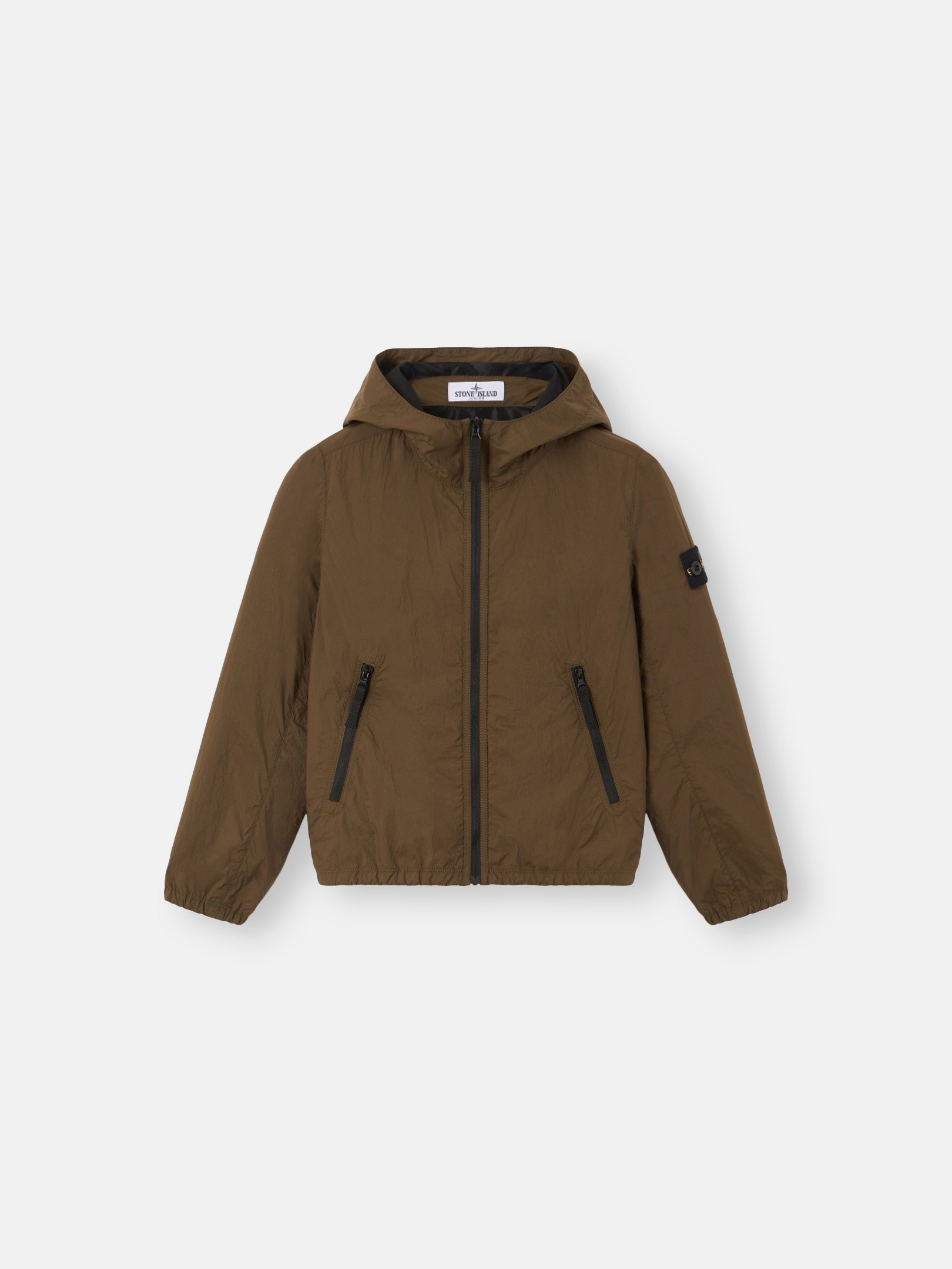 Military Green Hooded jacket with zip hand pockets 4100012 