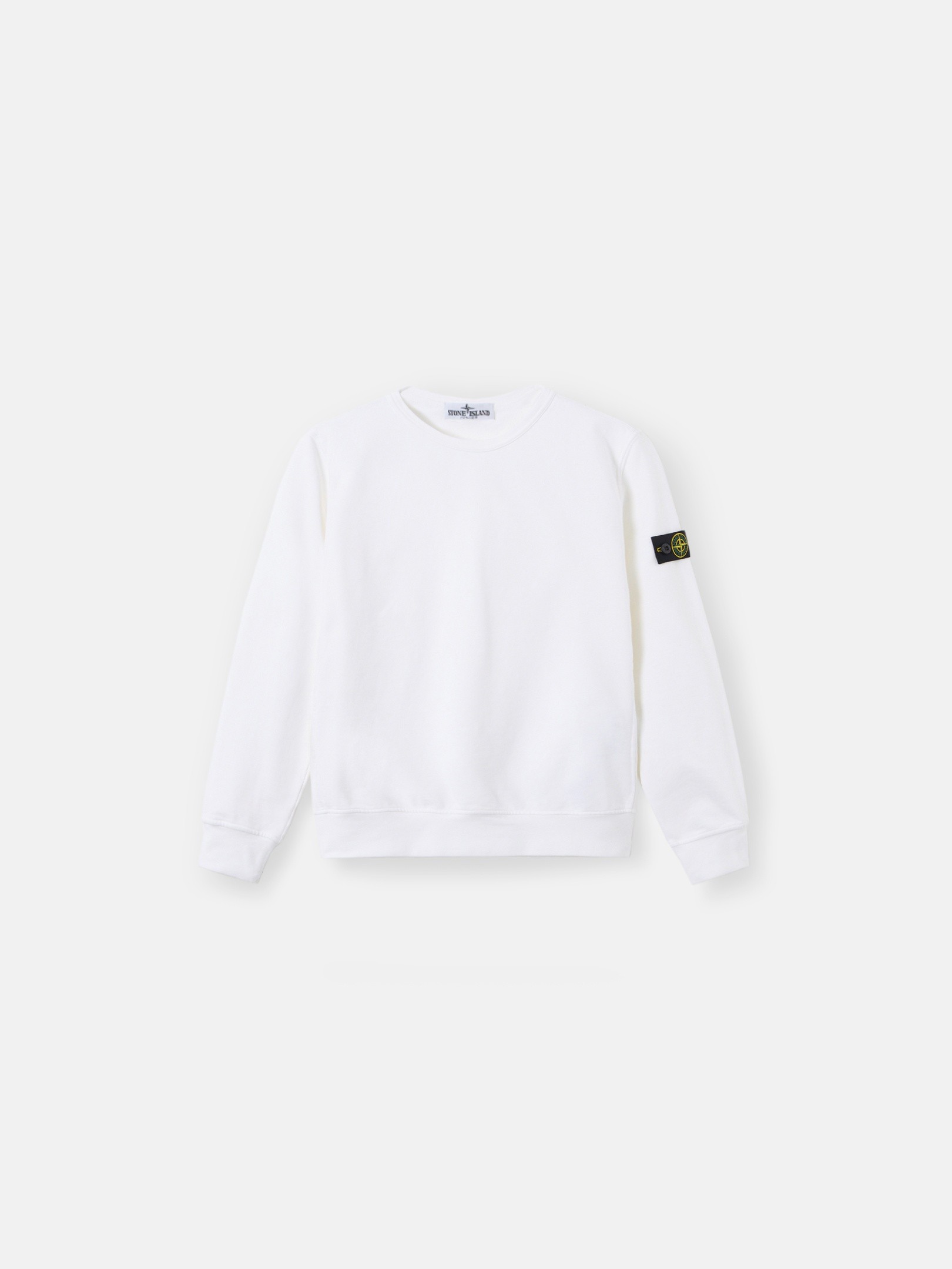 White Regular-fit crewneck sweatshirt with ribbed trims 6100005 