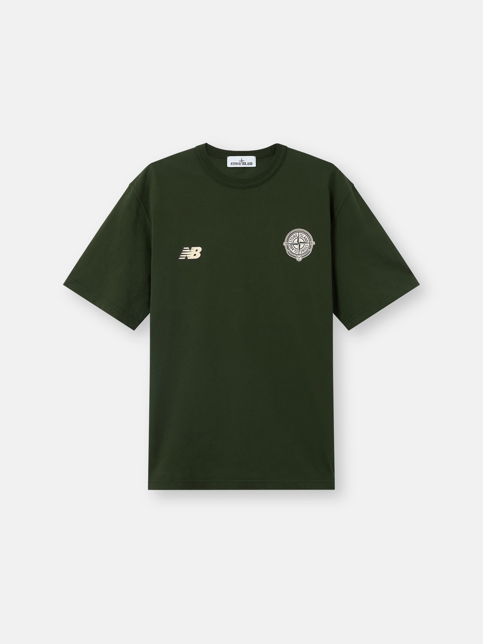 STONE  Tシャツ カーキ バックロゴ Juniper Regular-fit T-shirt STONE ISLAND | NEW BALANCE SUMMER_'026
