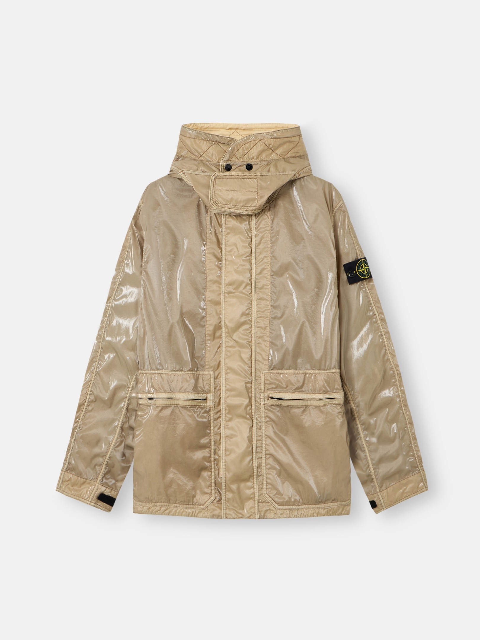 Dove Grey Hooded jacket with 