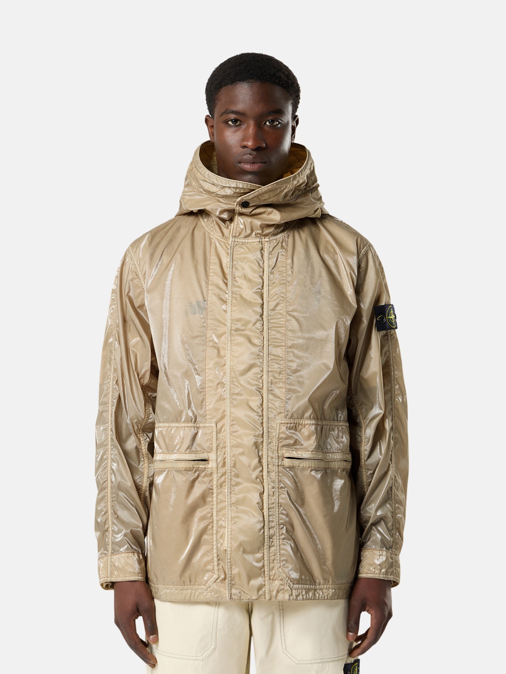 Dove Grey Hooded jacket with 