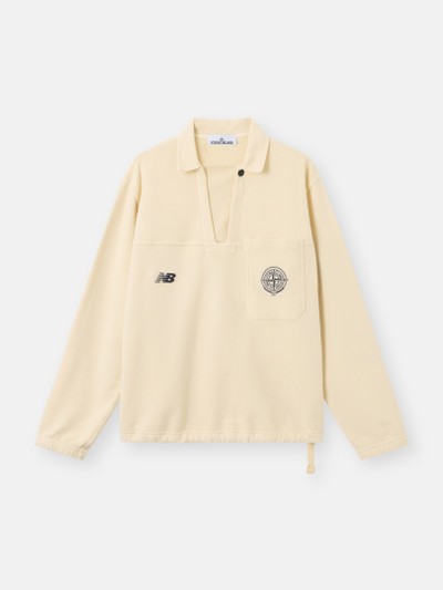 STONE  クリーム色長袖カットソー Ivory Oversized-fit sweatshirt with chest pocket STONE ISLAND