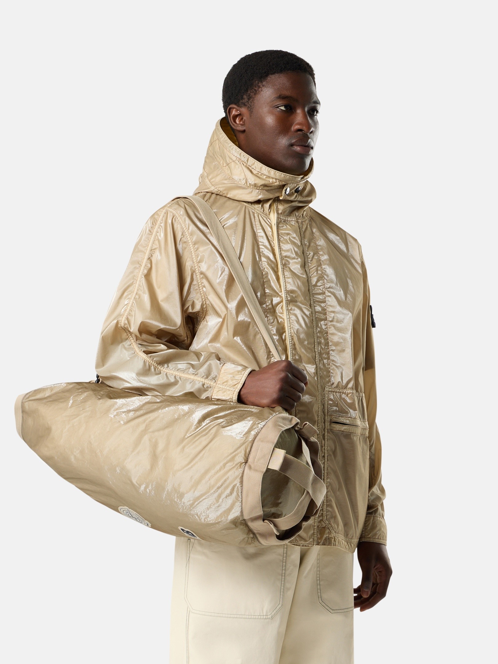 Dove Grey Training bag with drawstring closure STONE ISLAND | NEW