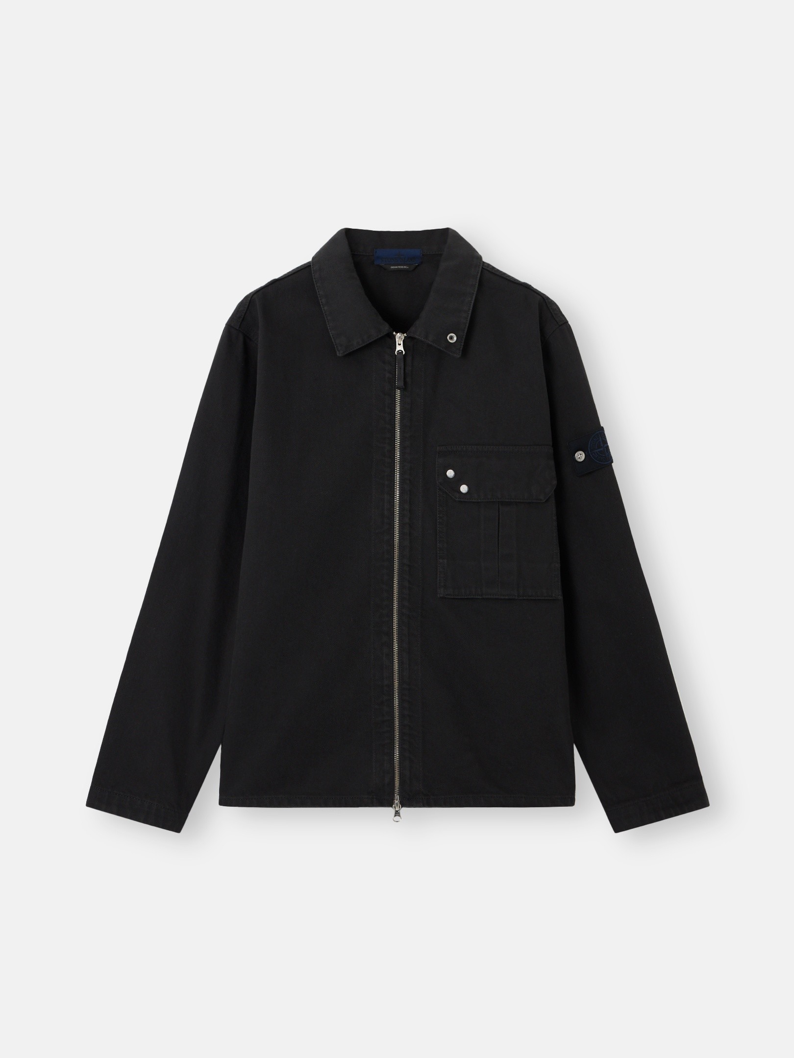 Black Comfort-fit overshirt with zipper fastening 1200002 LIGHT