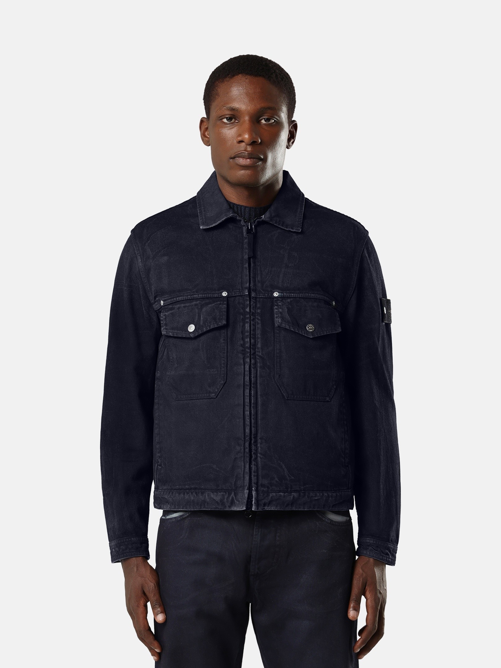 Slate Blue Jacket with detachable down vest and anti-drop 4100002