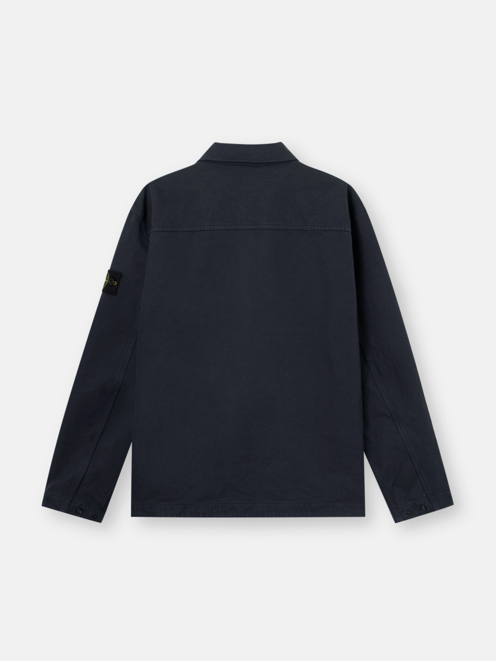 Navy Comfort-fit zip-up overshirt with chest pocket 1200001 DENSE