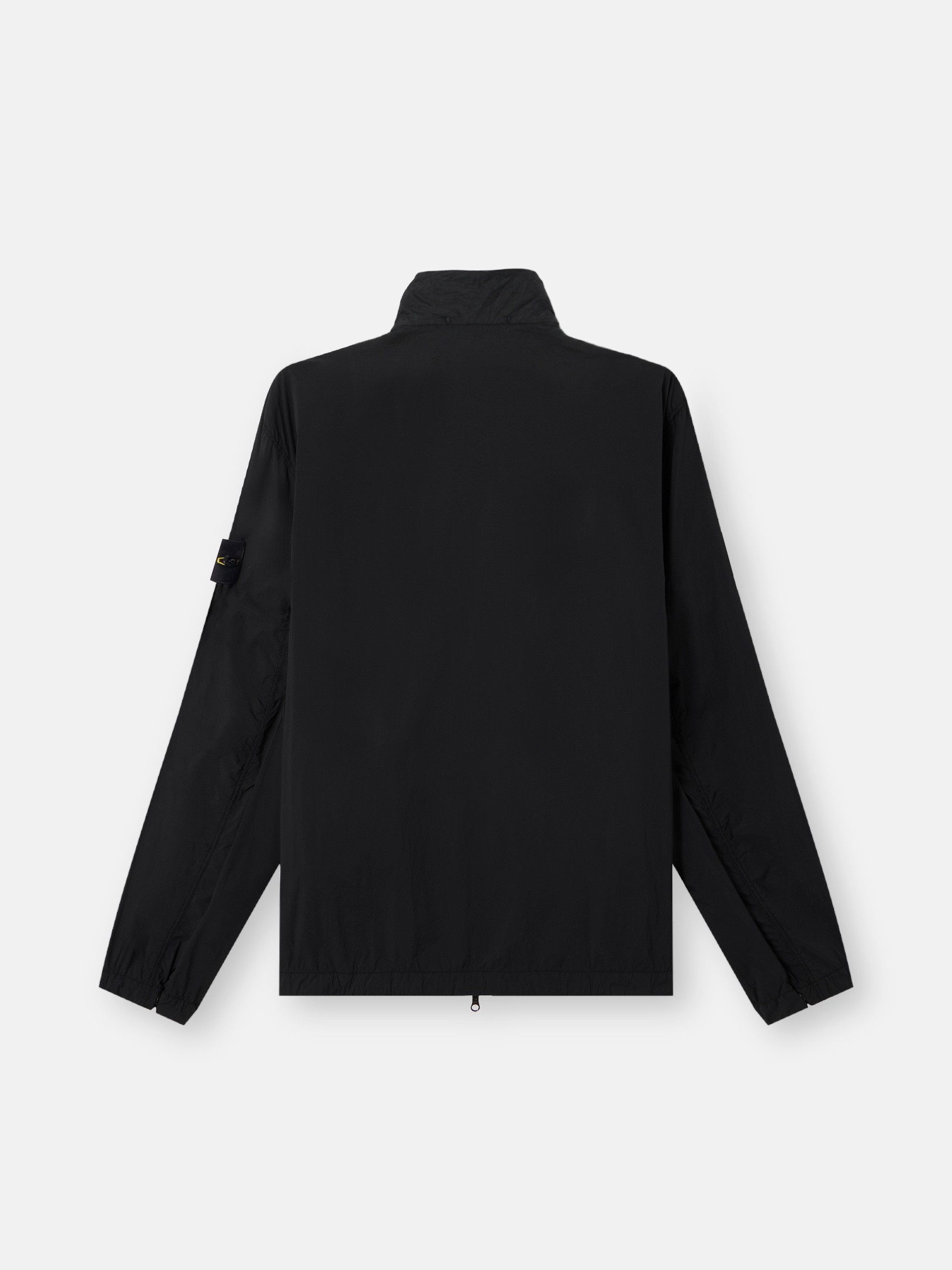 Black Comfort-fit zip-up overshirt with chest pocket 1200015