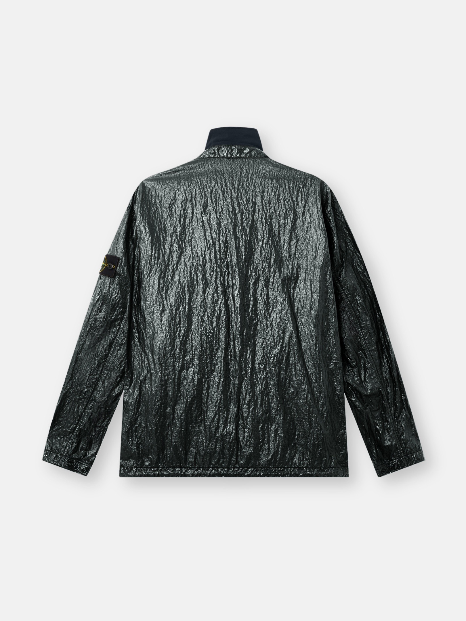 ジャケット・アウター stone  nylon l overshirts L Dark Green Comfort-fit zip-up overshirt with chest pockets 1200031
