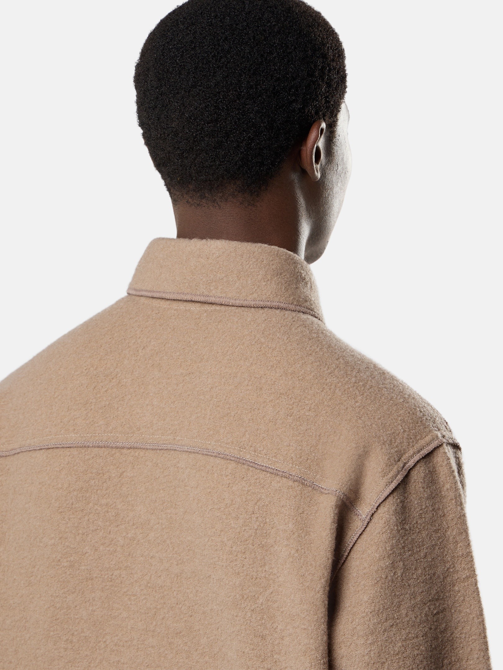 Biscuit Comfort-fit snap-front overshirt with chest pocket 1200034