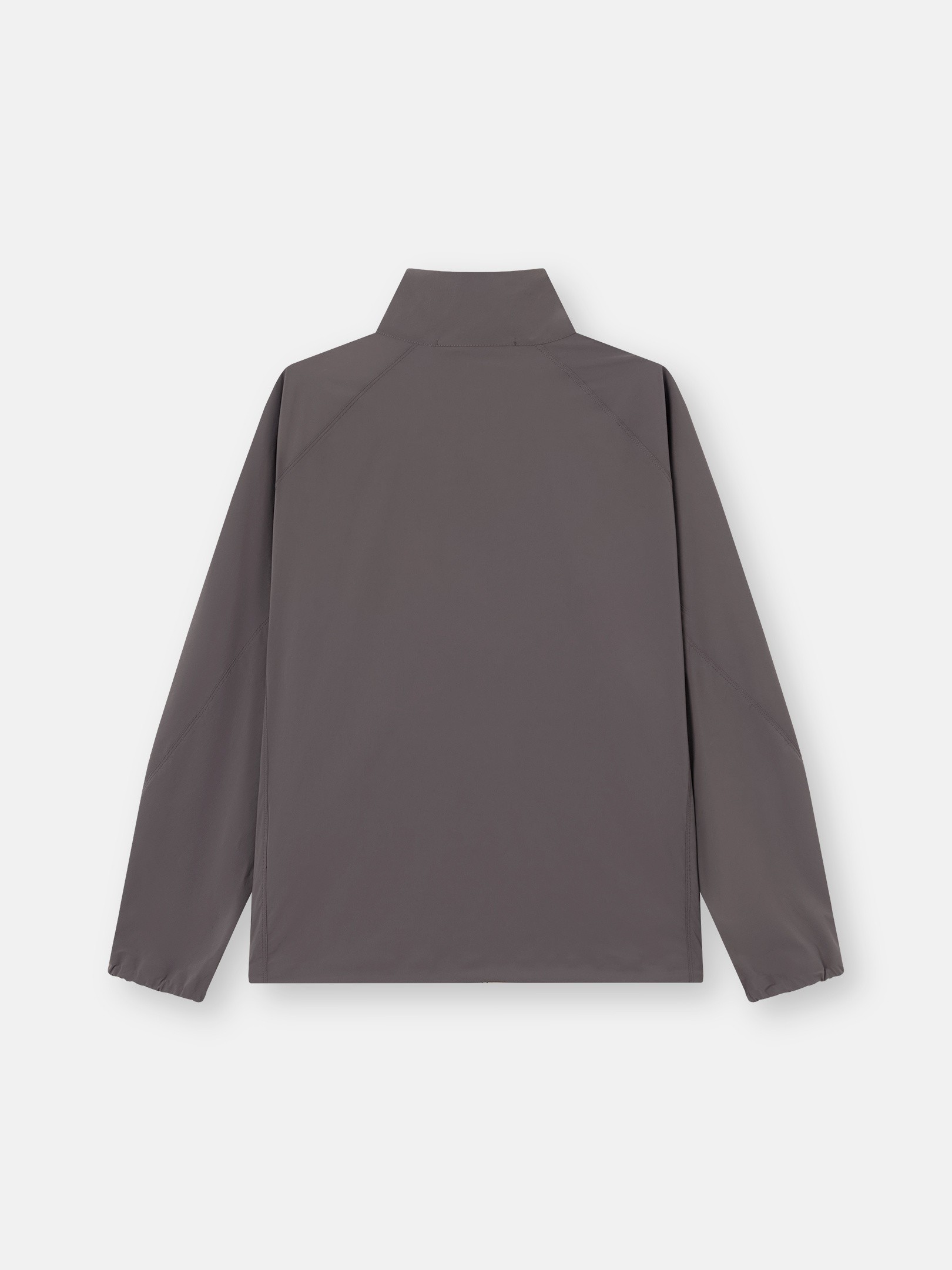 Charcoal Grey Loose-fit zip-up overshirt with drawcord hem 1200040