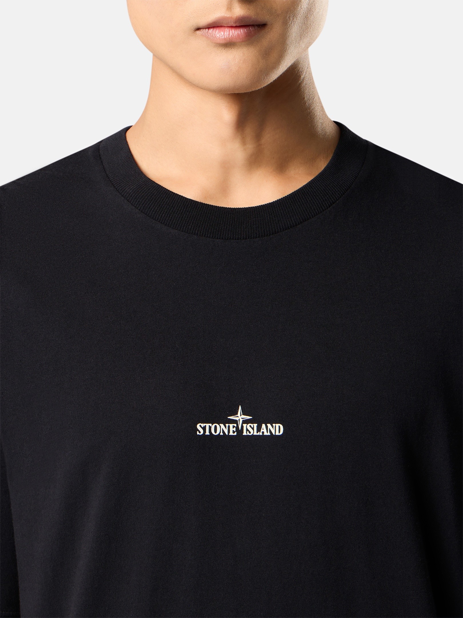 Black Regular-fit T-shirt with 'Mud' print 2100001 ORGANIC COTTON