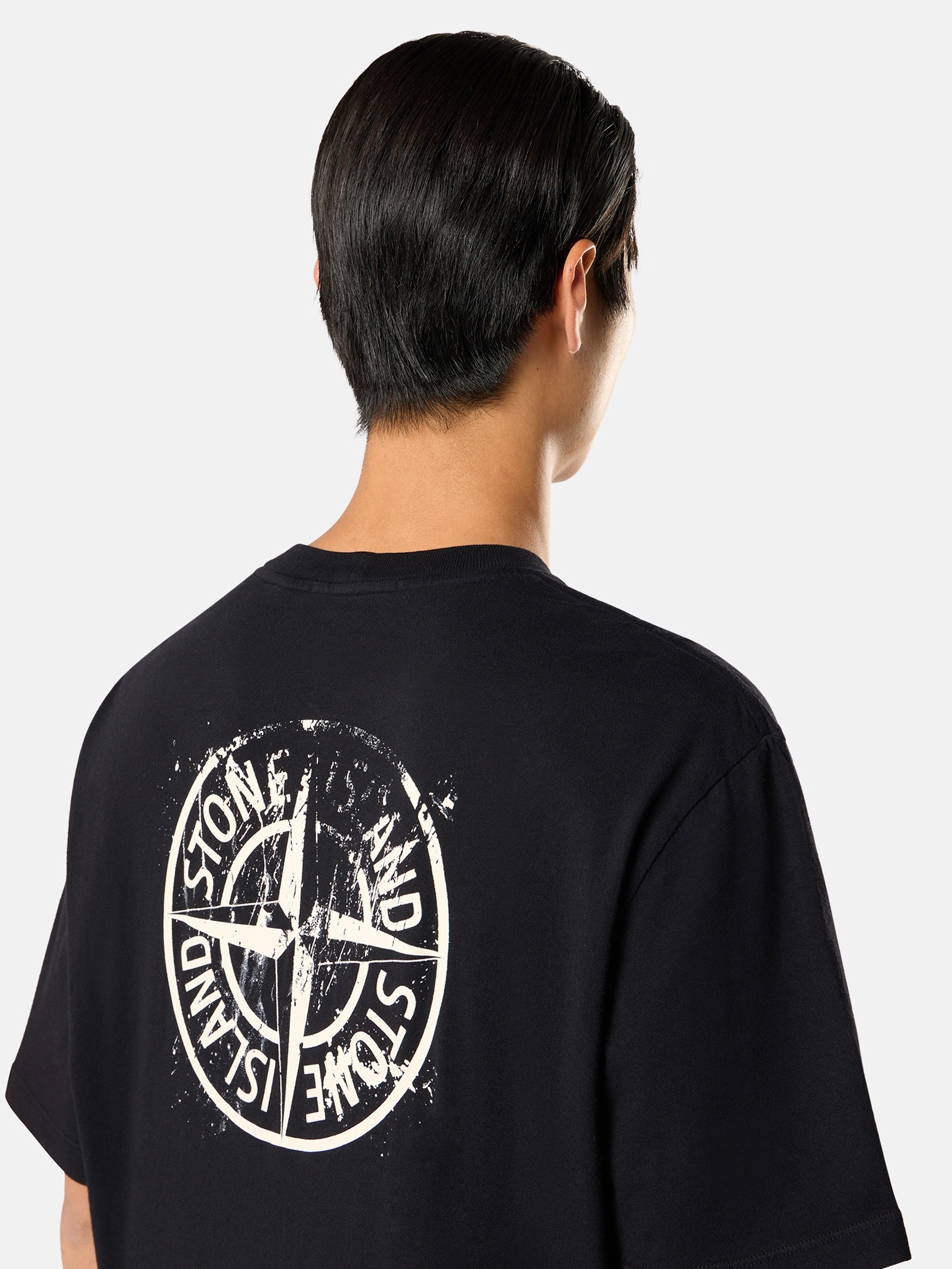 Black Regular-fit T-shirt with 'Mud' print 2100001 ORGANIC COTTON