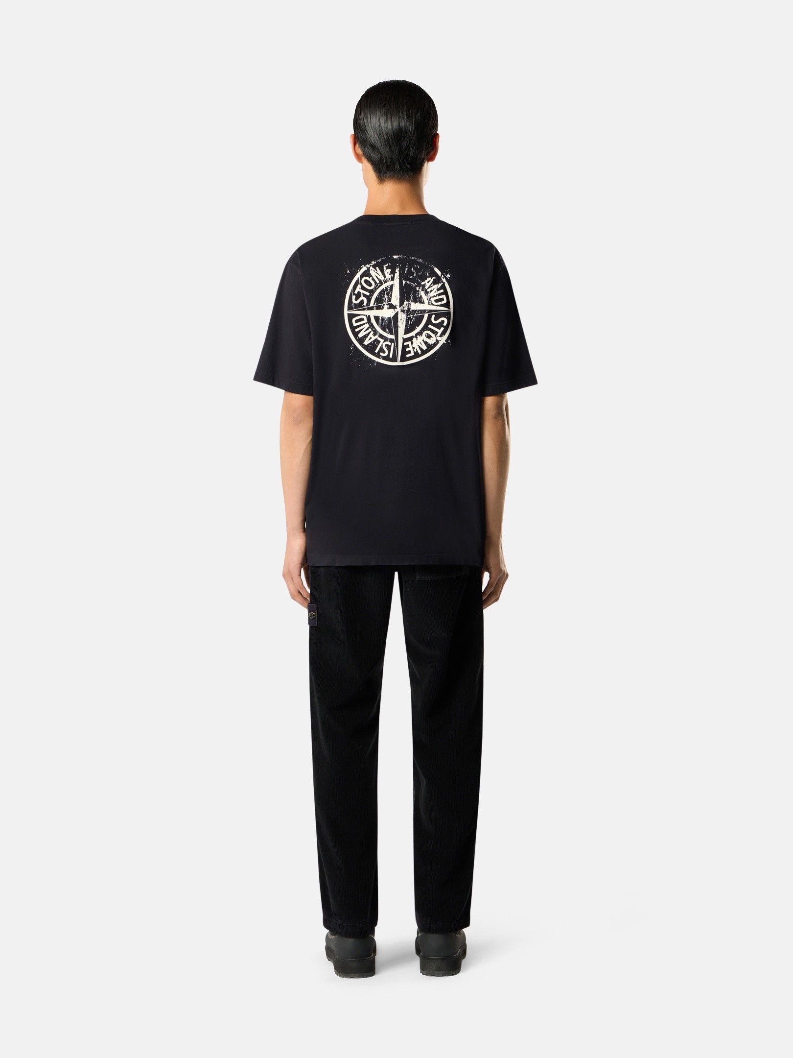 Black Regular-fit T-shirt with 'Mud' print 2100001 ORGANIC COTTON