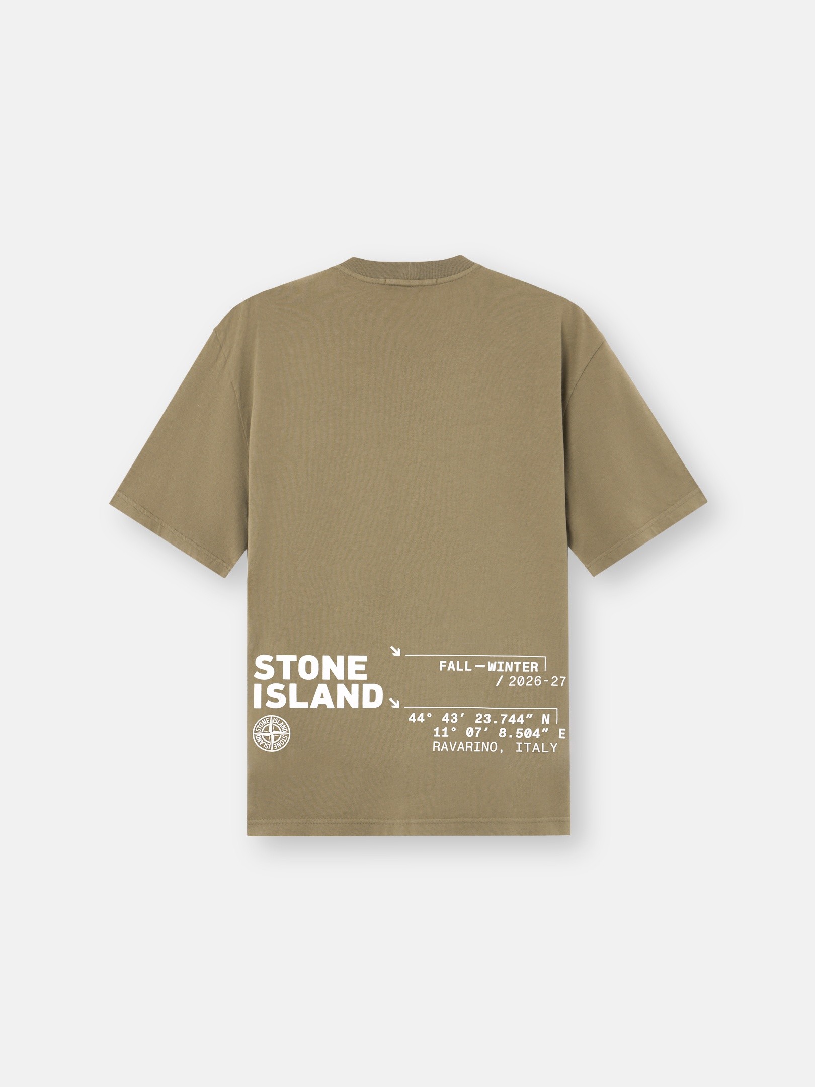 Military Green Regular-fit T-shirt with 'Low Infos' print 2100001