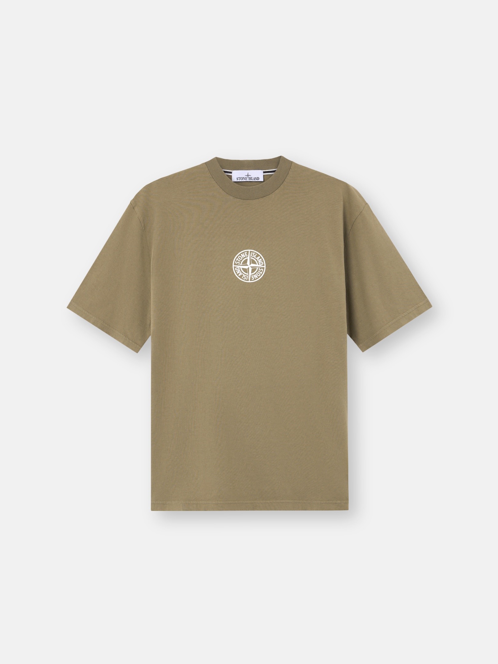 Military Green Regular-fit T-shirt with 'Low Infos' print 2100001