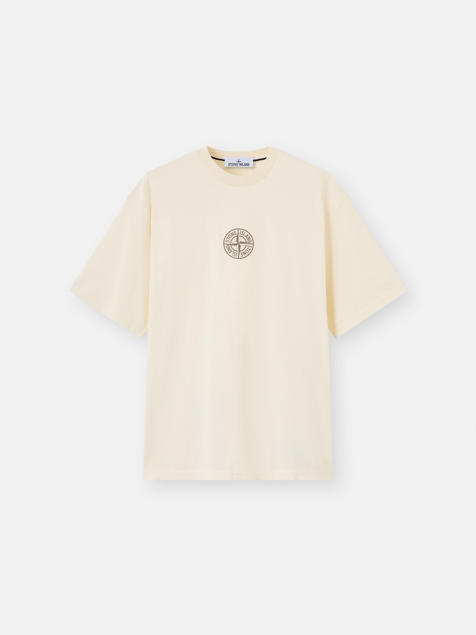 Ivory Regular-fit T-shirt with 'Low Infos' print 2100001 ORGANIC