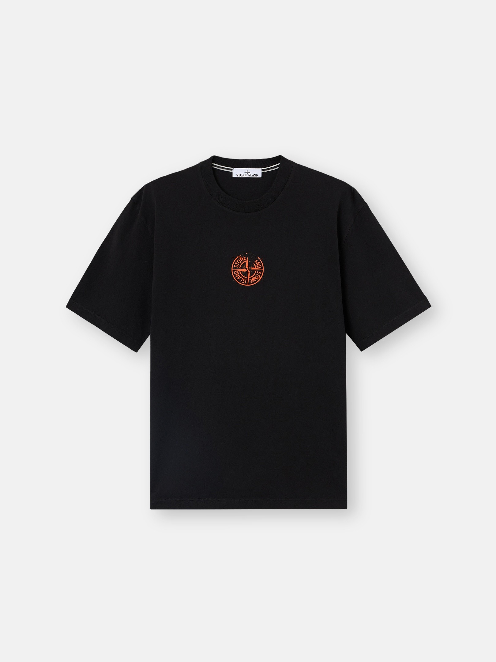 Black Regular-fit T-shirt with 'Vertical Placement' print 2100001