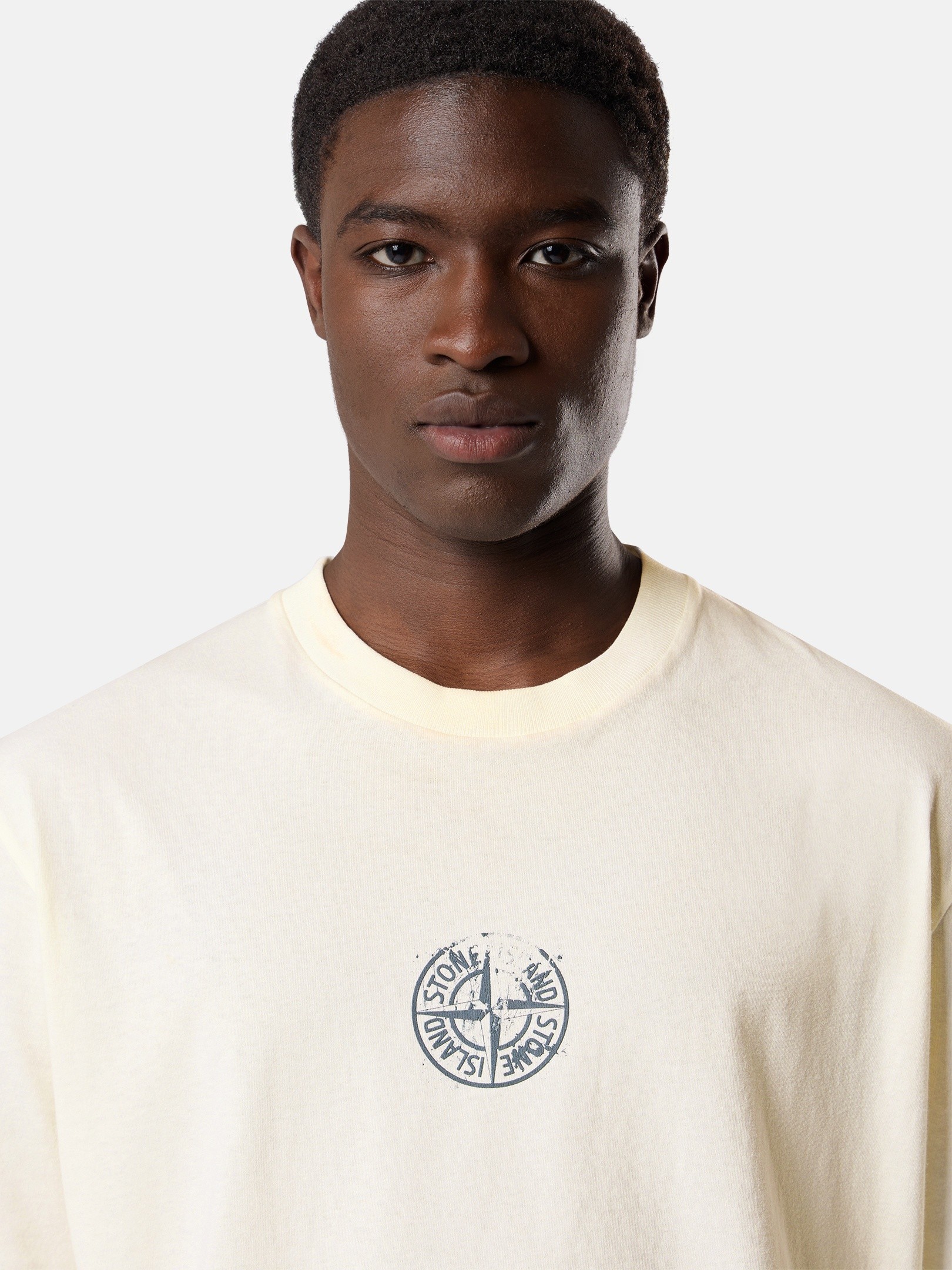 Ivory Regular-fit T-shirt with 'Vertical Placement' print 2100001