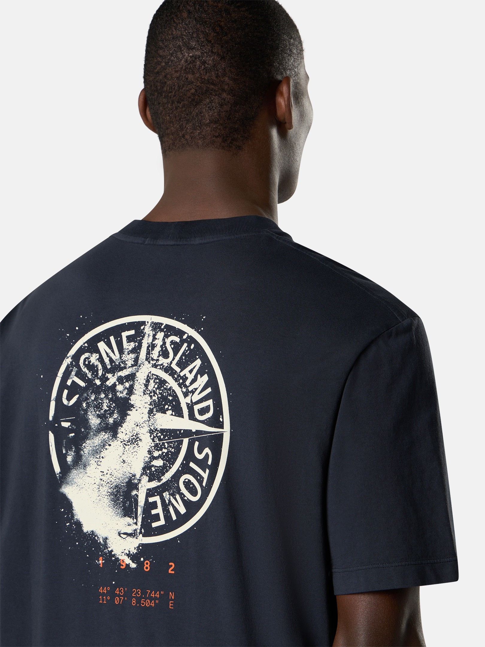 Navy Regular-fit T-shirt with 'Desert' print 2100001 ORGANIC