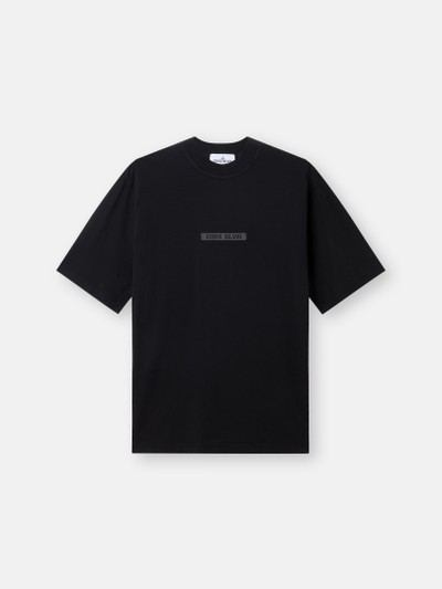 Black Regular-fit T-shirt with rubberised appliqué 2100006 ORGANIC