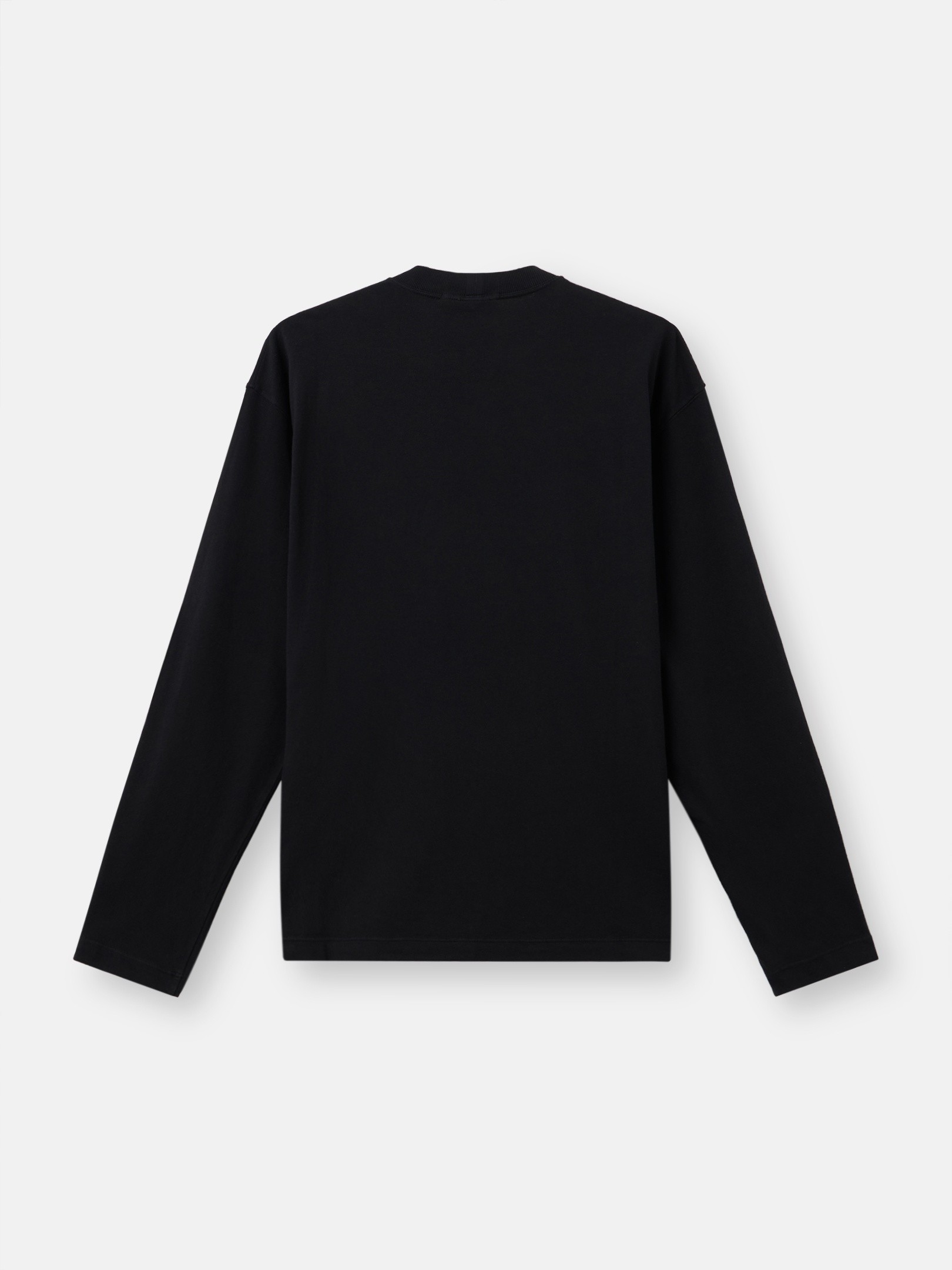 ブラック レギュラーフィット ロングスリーブ Tシャツ トーナルCompass