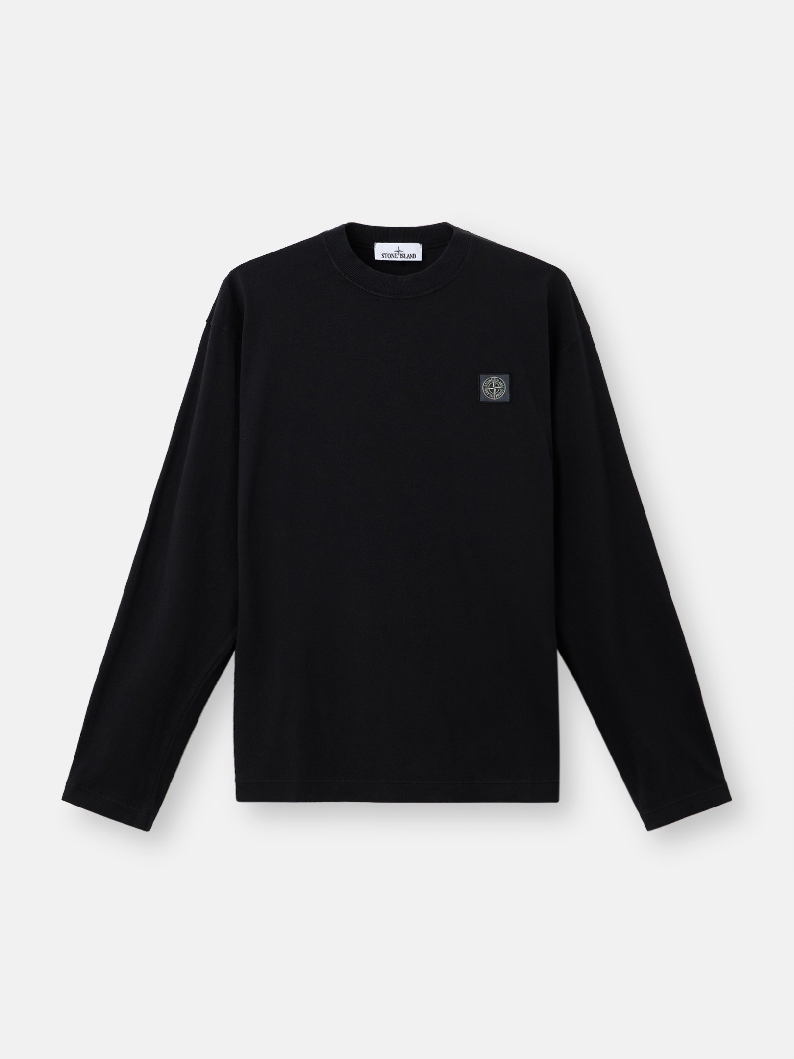 ブラック レギュラーフィット ロングスリーブ Tシャツ トーナルCompass