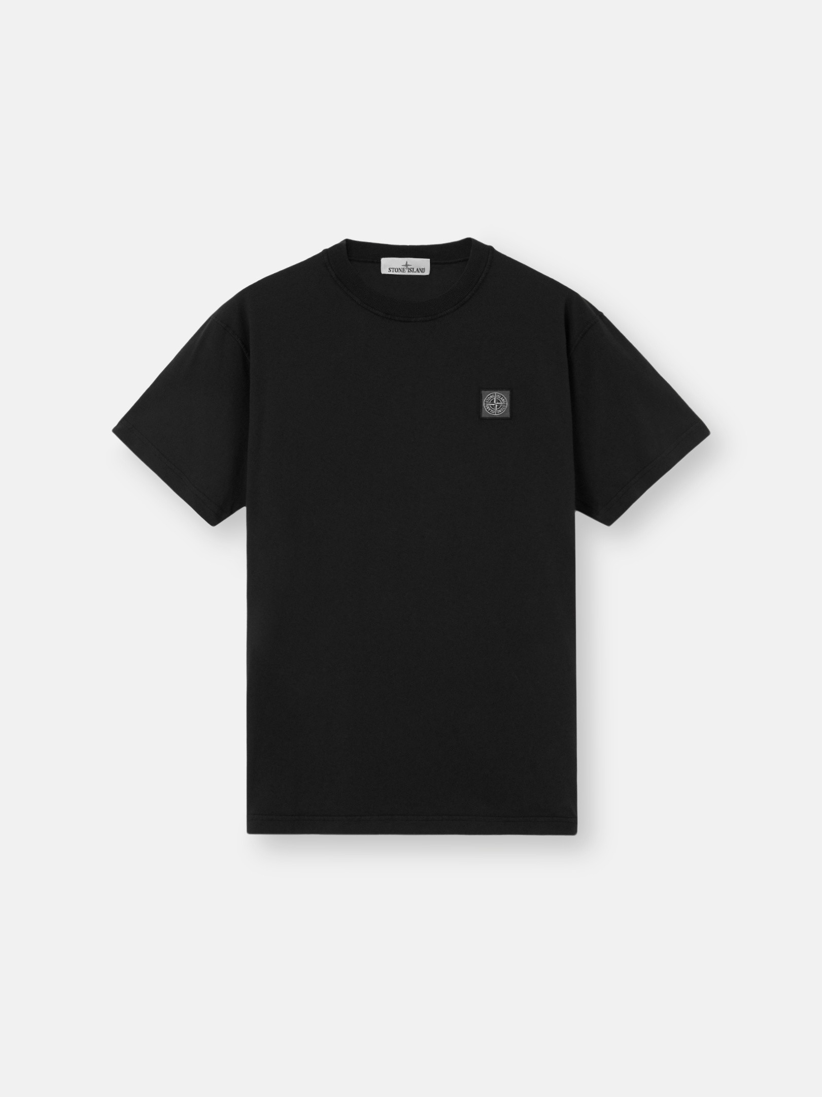 Black Slim-fit T-shirt with Compass patch 2100026 ORGANIC COTTON