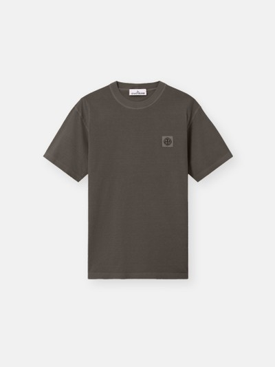 Charcoal Grey Slim-fit T-shirt with Compass patch 2100026 ORGANIC