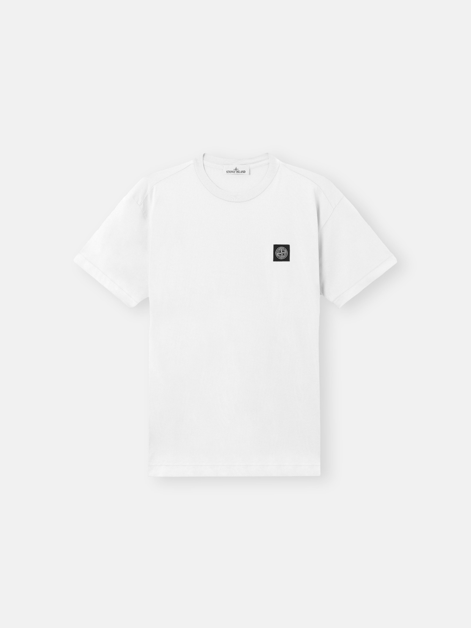 ホワイト スリムフィット Tシャツ Compassパッチ 2100027 60/2 COTTON