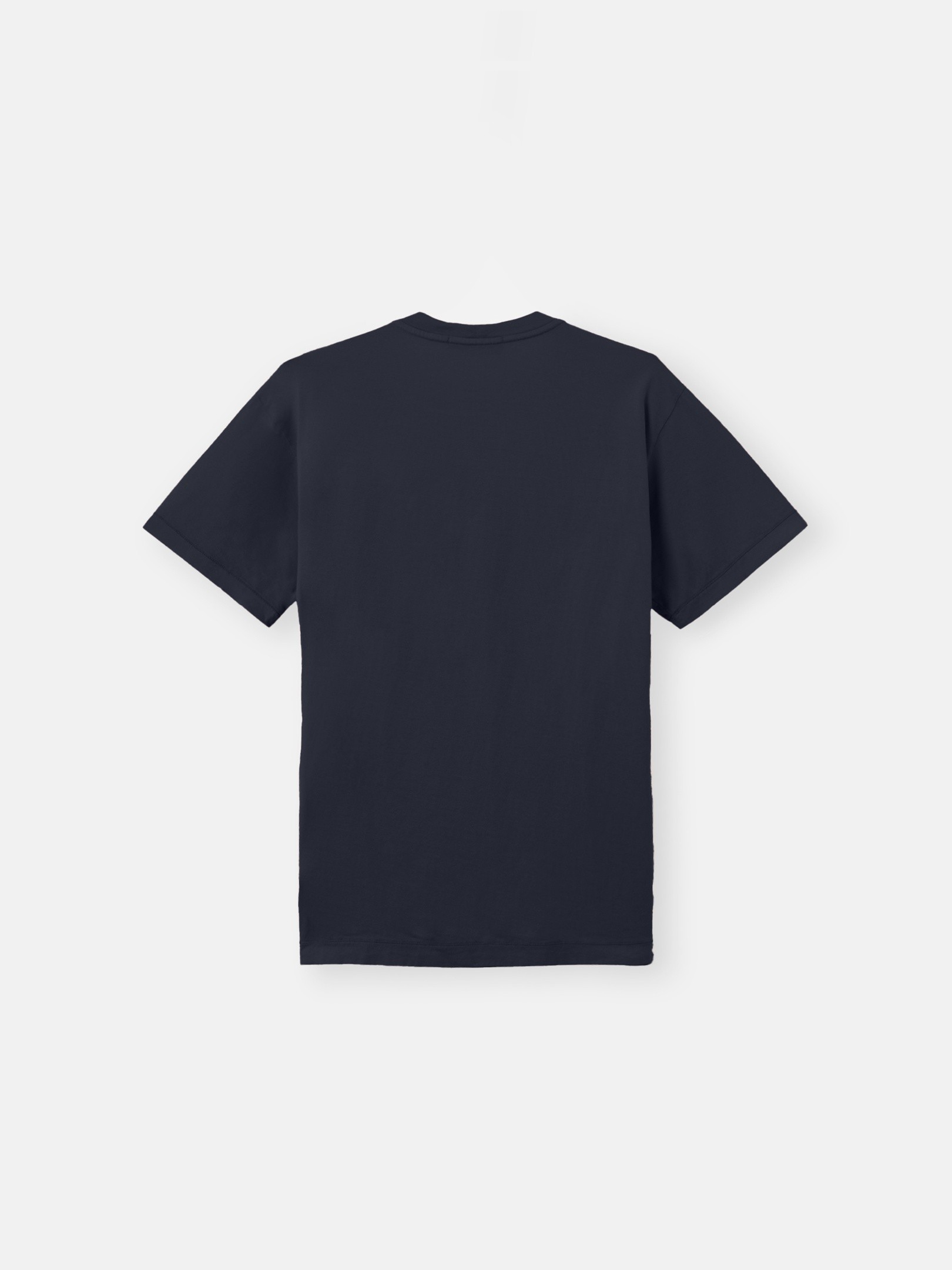 Navy Blue Slim-fit T-shirt with Compass patch 2100027 60/2 COTTON