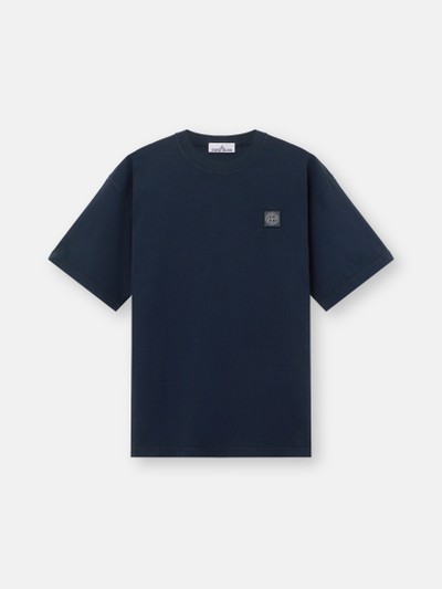 Navy Blue Regular-fit T-shirt with Compass patch 2100030 COMBED