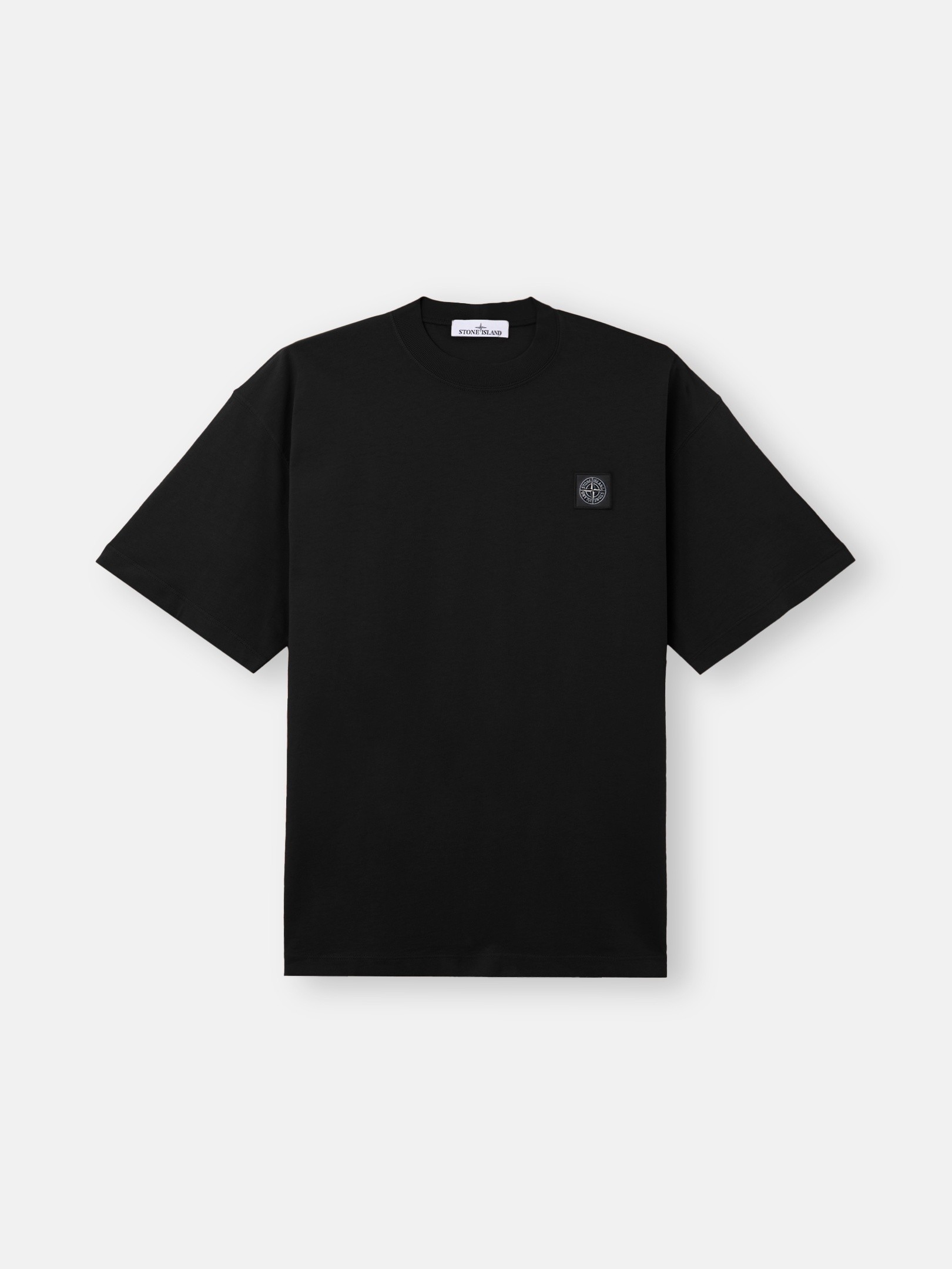 Black Regular-fit T-shirt with Compass patch 2100030 COMBED