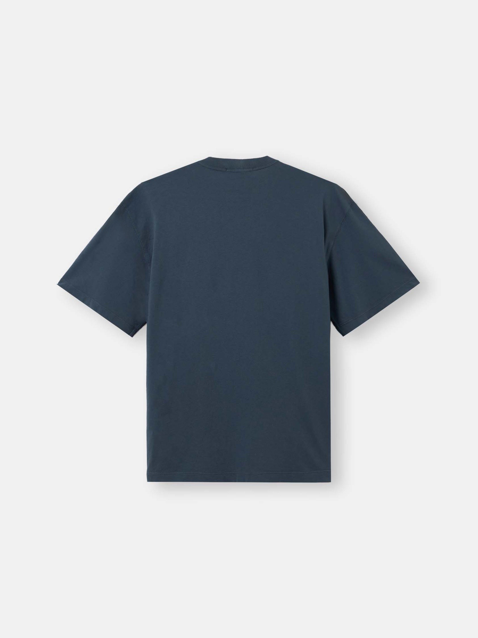 Slate Blue Regular-fit T-shirt with Compass patch 2100030 COMBED