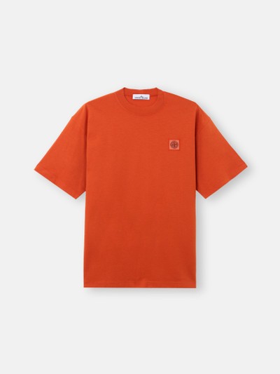 【paybel様ご予約中】STONE  オレンジ Tシャツ S Burnt Orange Regular-fit T-shirt with Compass patch 2100030 COMBED