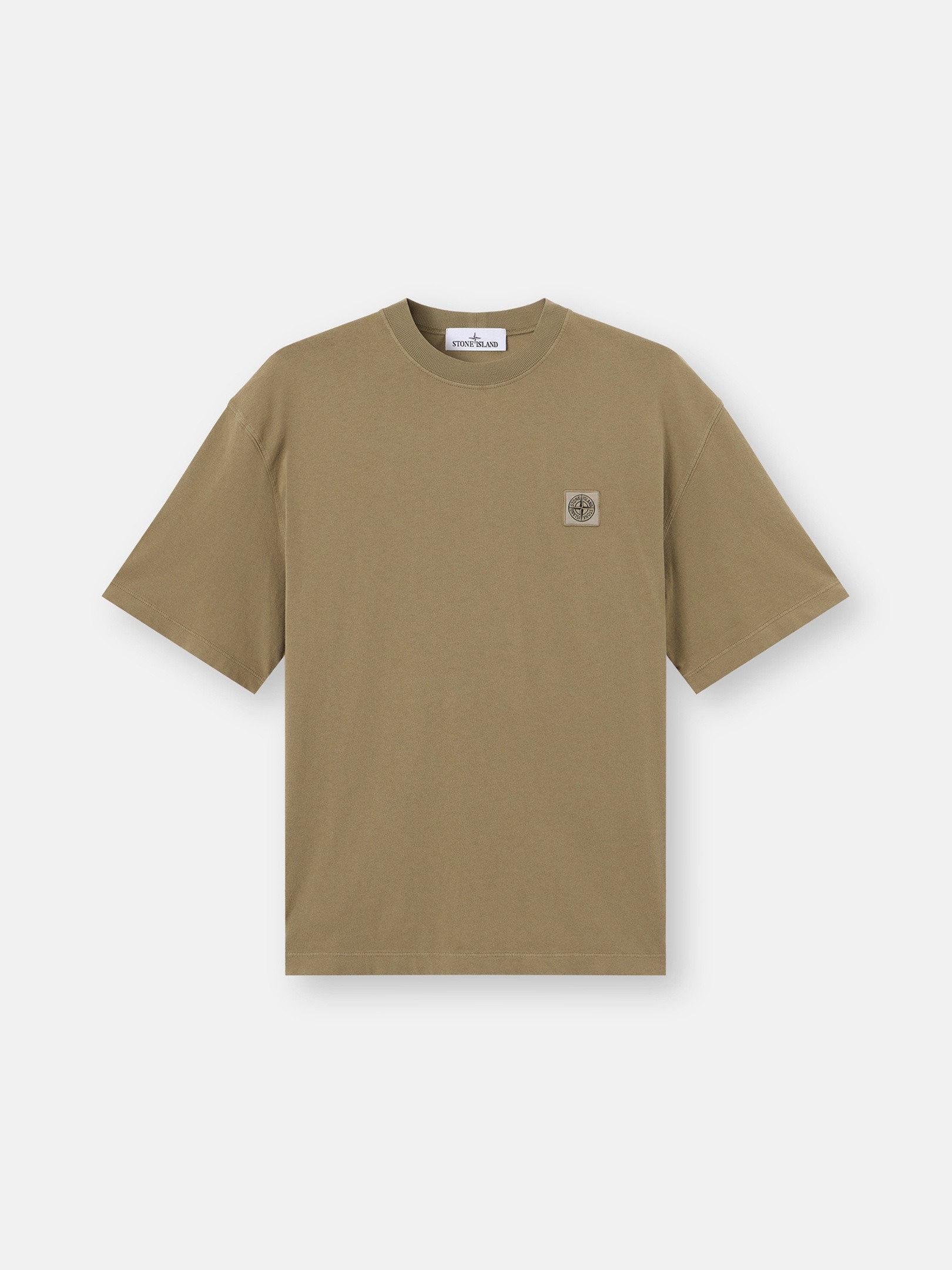 Military Green Regular-fit T-shirt with Compass patch 2100030