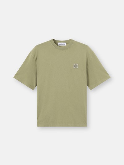 Laurel Green Regular-fit T-shirt with Compass patch 2100030 COMBED