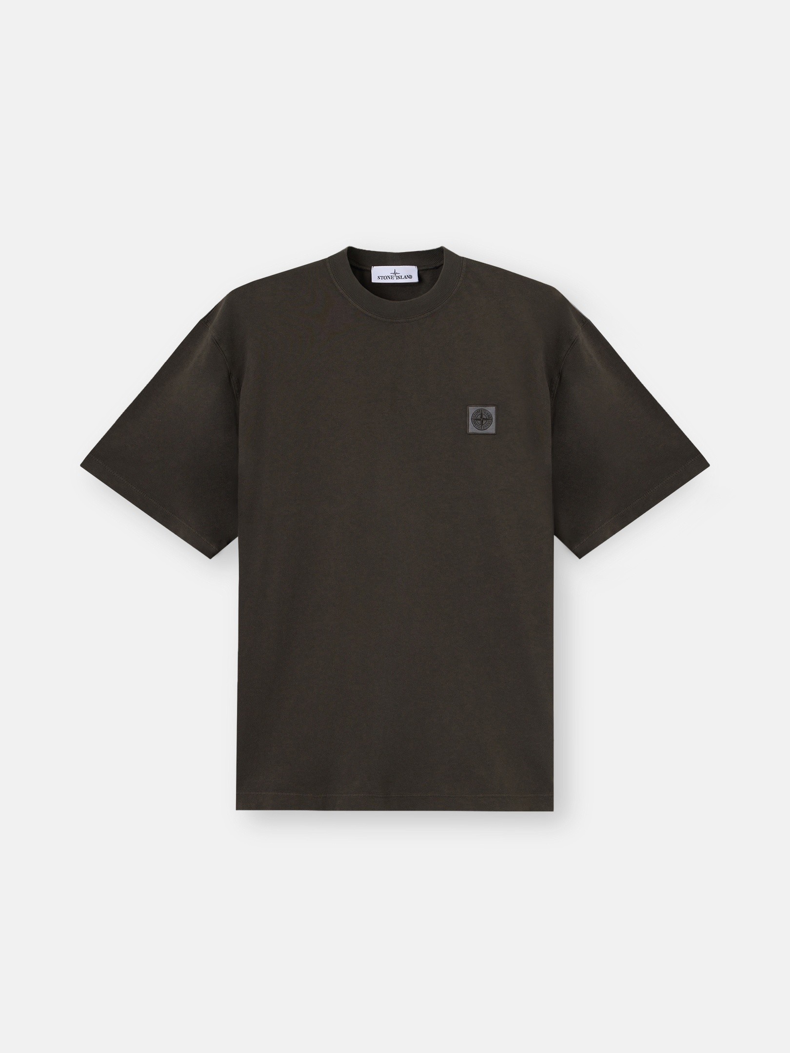 Coal Grey Regular-fit T-shirt with Compass patch 2100030 COMBED