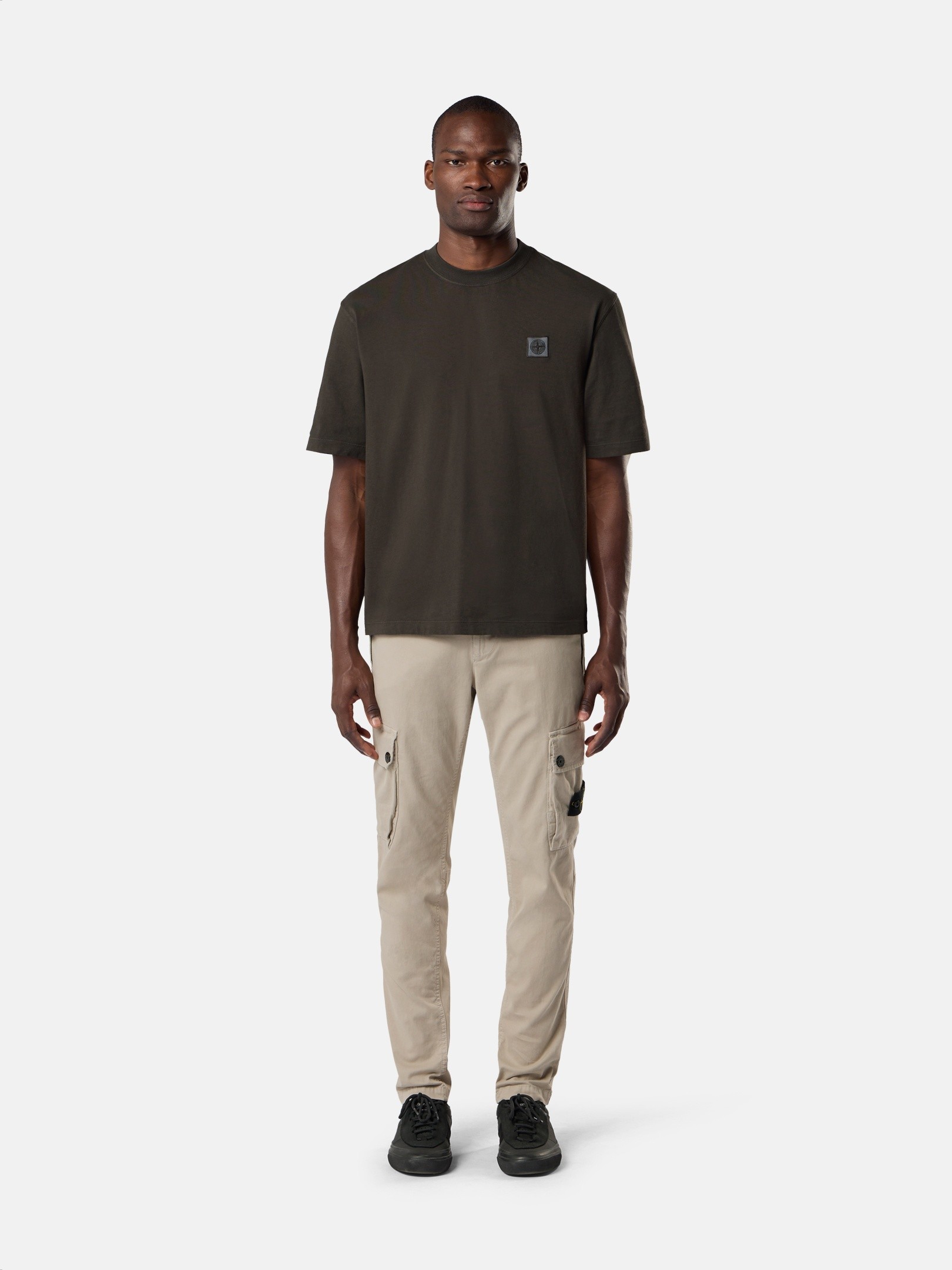 Coal Gray Regular-fit T-shirt with Compass patch 2100030 COMBED
