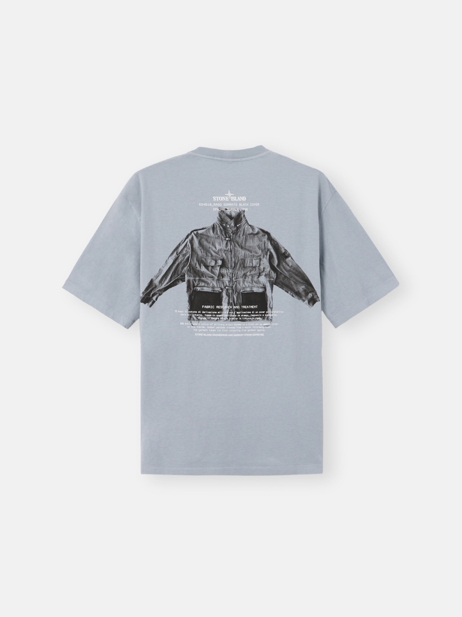 Ash Grey Regular-fit T-shirt with seasonal 