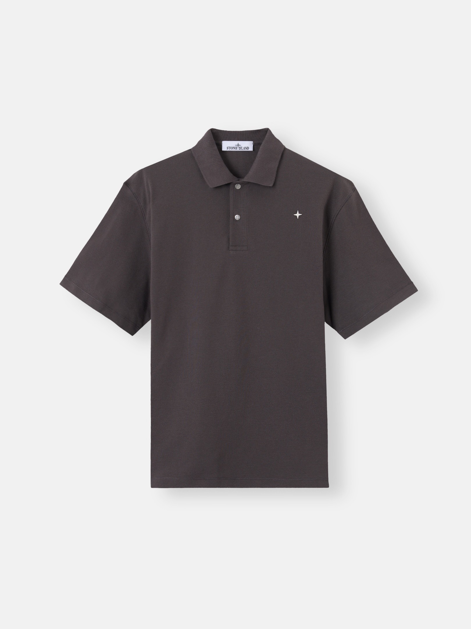 Charcoal Grey Regular-fit polo shirt with two-snap placket 2200004