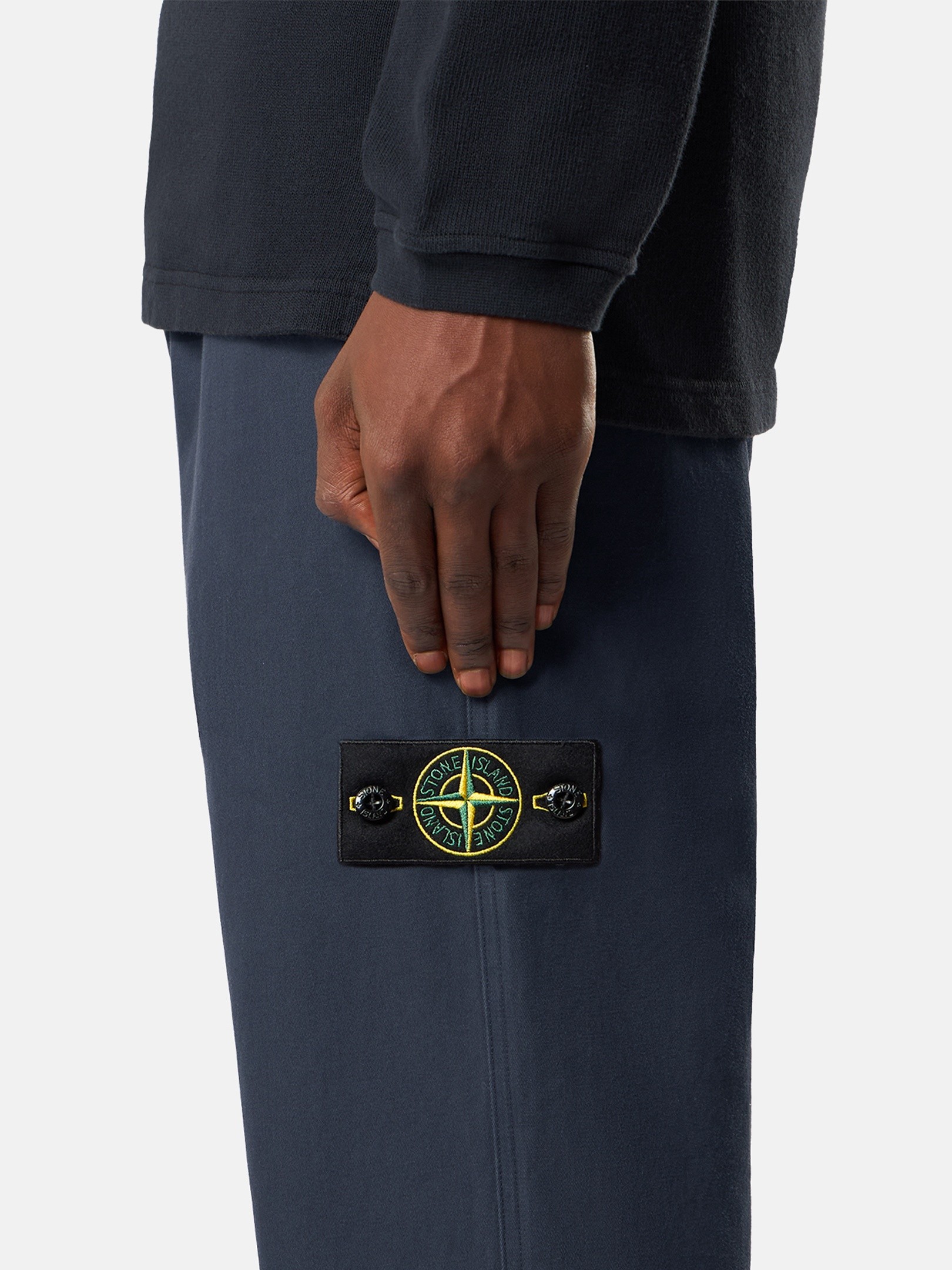 Navy Regular-fit chino trousers with pockets 3100001 DENSE COTTON 