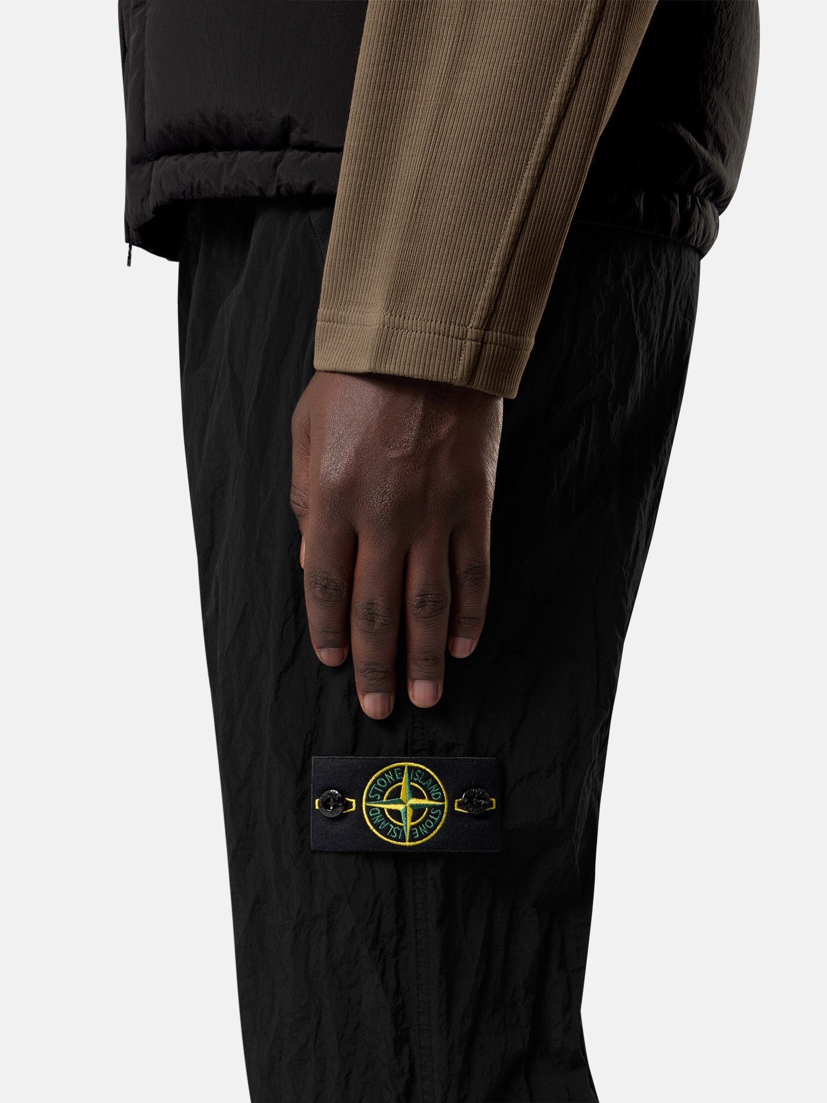 Black Regular-fit sweatpants with zippered cuffs and elastic waist