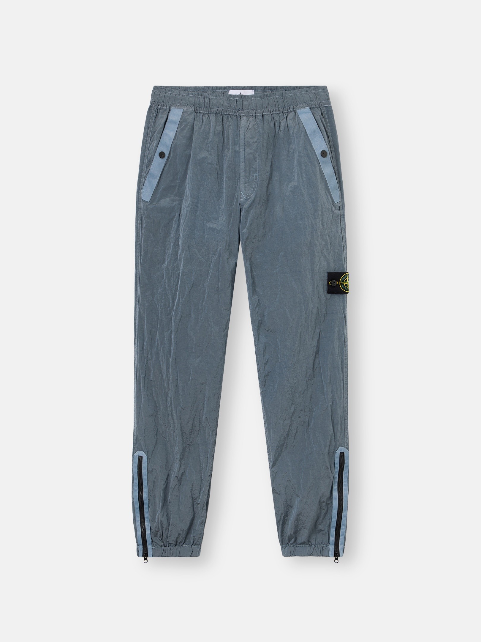 STONE  Nylon l ジョガーパンツ アッシュグレー レギュラーフィット ジョガーパンツ ファスナー付き