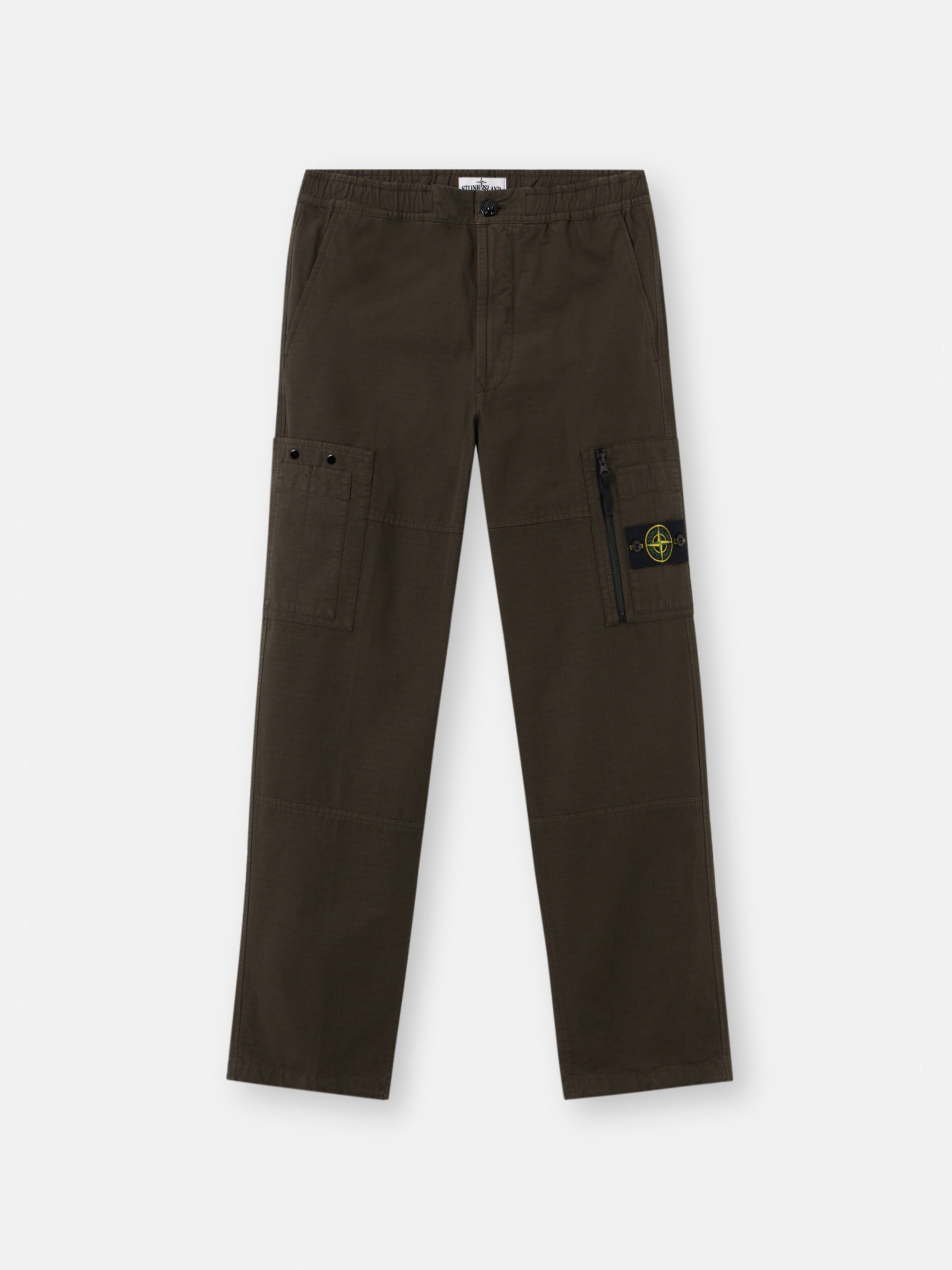 Coal Gray Loose-fit cargo pants with zip and snap pockets 3100015